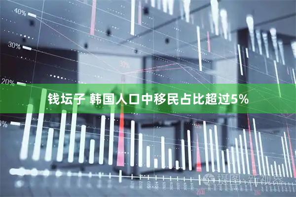 钱坛子 韩国人口中移民占比超过5%