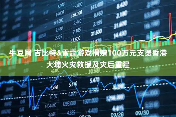 牛豆网 吉比特&雷霆游戏捐赠100万元支援香港大埔火灾救援及灾后重建