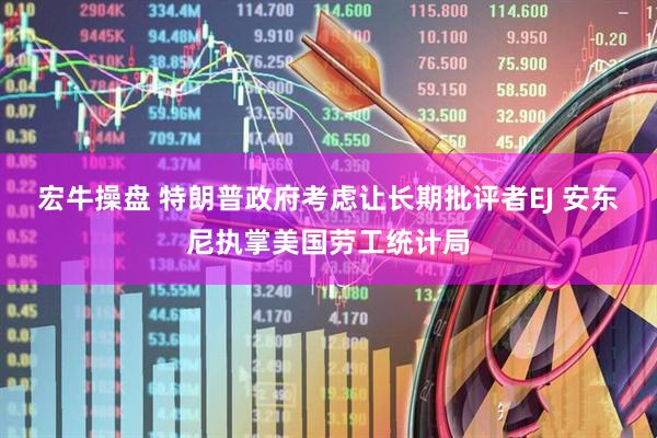 宏牛操盘 特朗普政府考虑让长期批评者EJ 安东尼执掌美国劳工统计局